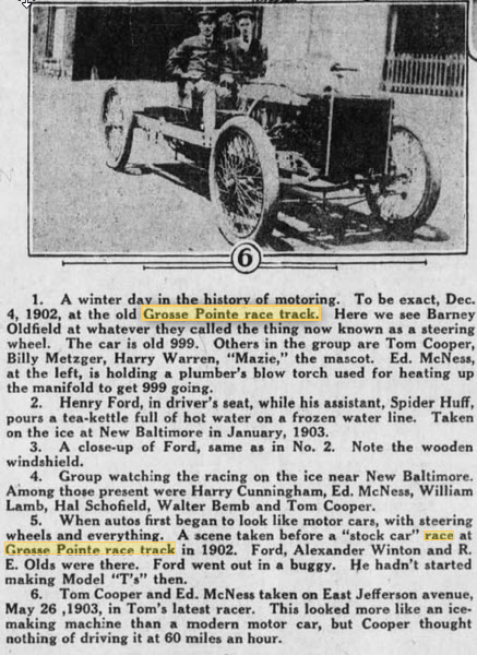 Grosse Pointe Race Track - DEC 11 1927 ARTICLE